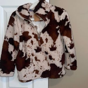 Cow print sweatshirt- Size 5T